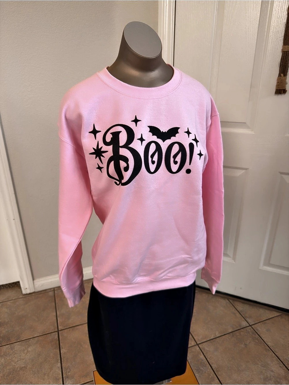 Pink Boo Graphic Sweatshirt Halloween cozy wear